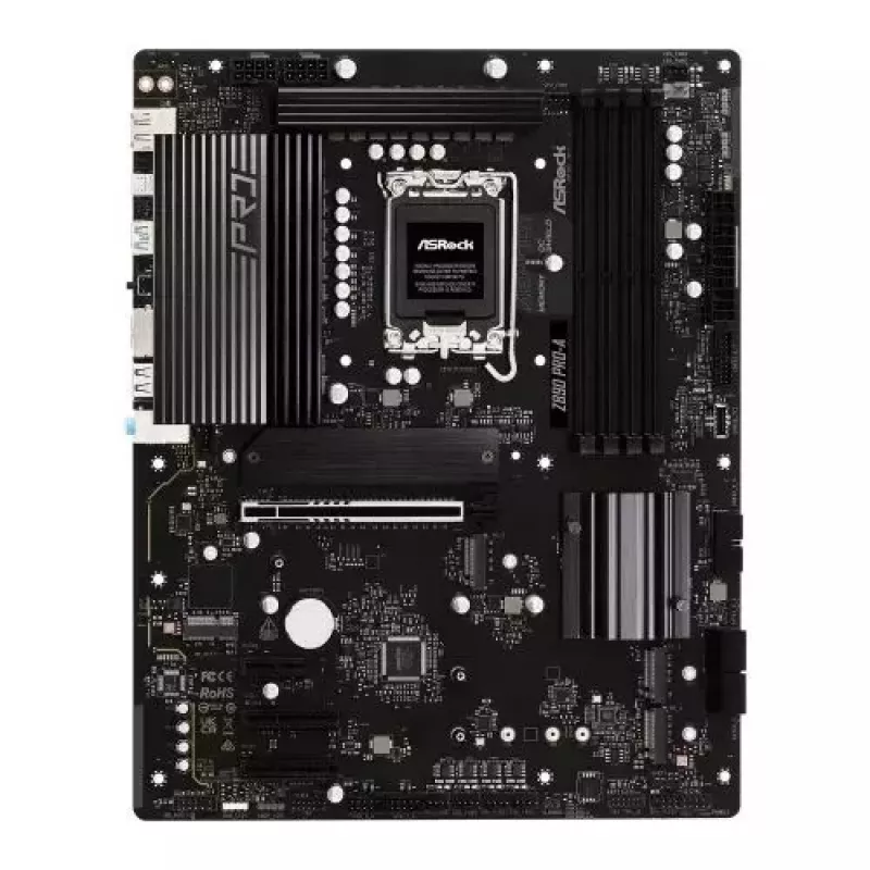 Motininė plokštė ASRock Z890 Pro-A ATX – Intel Z890, LGA 1851, DDR5, 4x DIMM, 256 GB, 2,5 Gb LAN, PCIe Gen5
