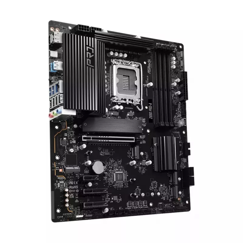 Motininė plokštė ASRock Z890 Pro-A ATX – Intel Z890, LGA 1851, DDR5, 4x DIMM, 256 GB, 2,5 Gb LAN, PCIe Gen5