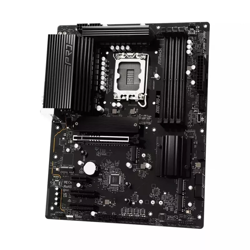 Motininė plokštė ASRock Z890 Pro-A ATX – Intel Z890, LGA 1851, DDR5, 4x DIMM, 256 GB, 2,5 Gb LAN, PCIe Gen5