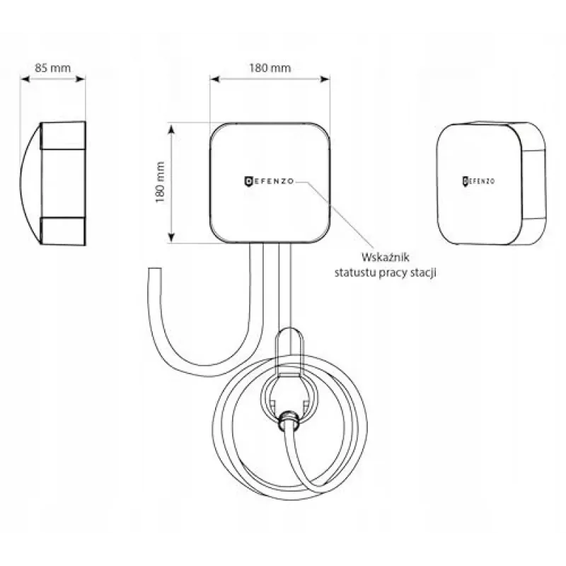Wallbox DEFENZO Home AC11 DEF1016 11 kW vienfazė elektromobilio įkrovimo stotelė, 2 tipo kištukas, 16 A, IP54