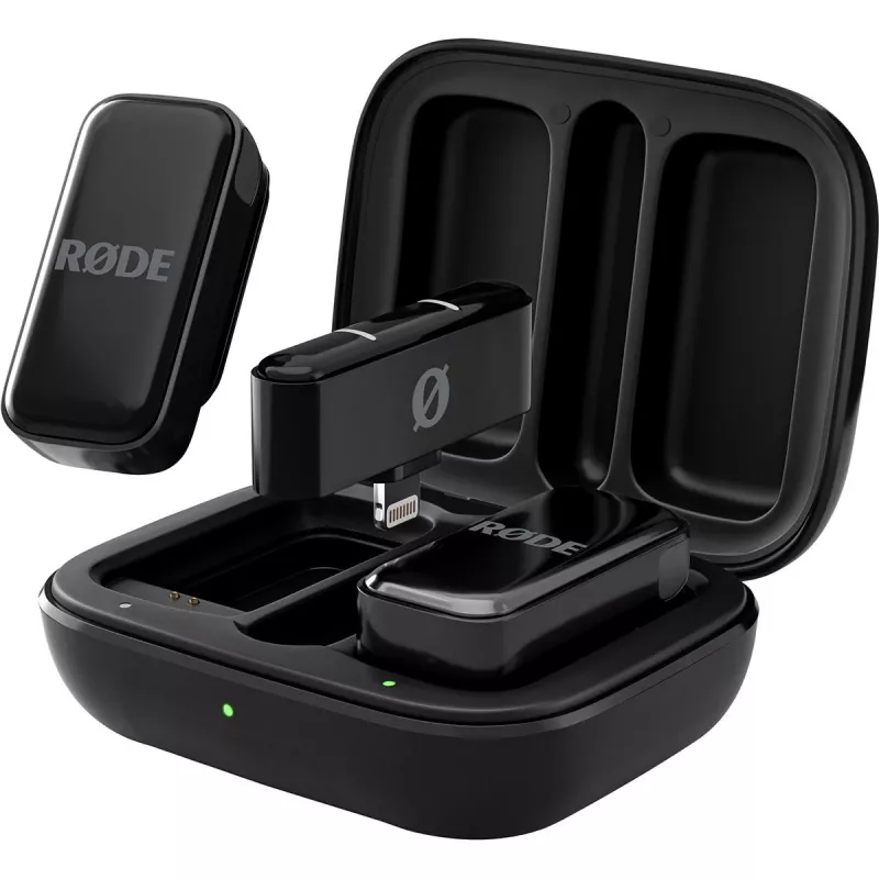 Belaidė mikrofonų sistema Rode Wireless Micro Lightning – įvairiakryptis, 48 kHz, 24 bitai, 100 m nuotolis, 7 h baterija