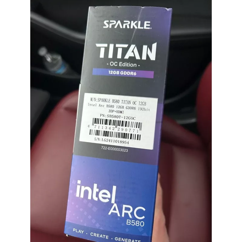 Vaizdo plokštė SPARKLE Intel Arc B580 TITAN OC 12 GB GDDR6