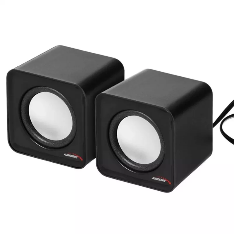 2 krypčių kompiuterio garsiakalbis Audiocore AC870 B — 3 W RMS, maitinimas per USB, 3,5 mm įvestis, 2.0 kanalai