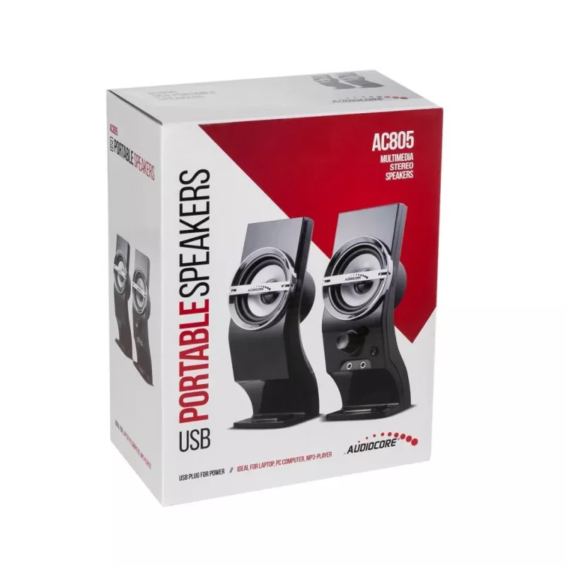 Audiocore AC805 stereo garsiakalbiai 2.0 PC 6W juodi