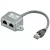 Wentronic Goobay Kabelio Skirstytuvas (Tinklo Dvigubintuvas), CAT Y-Adapter - Sujungia 2 x CAT 5 Ethernet, Ekranuotas (68908)