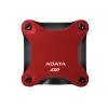 Išorinis SSD ADATA SD620 1 TB, nešiojamas USB 3.2 Gen 2 (Micro-USB B), skaitymas 520 MB/s, rašymas 460 MB/s, atsparus smūgiams, raudonas