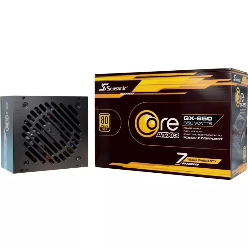 Seasonic Core GX-650-V2 650W ATX 3.1 PCIe 5.1 80 Plus Gold modulinis maitinimo blokas