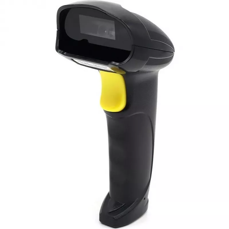 Rankinis 1D/2D laidinis brūkšninių kodų skaitytuvas QOLTEC 50853 – USB, ABS korpusas, 1,65 m laidas, 97×65×167 mm, 105 g