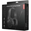 Ausinės Lenovo H110 žaidimams, laidinės, binauralinės, 3,5 mm, 1,8 m laidas, 50–20 000 Hz, 110 dB, 32 Ω, juodos