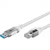 Goobay 74160 – USB 3.0 tipo A – Gigabit Ethernet adapterio laidas 3 m – tinklo adapteris – 1.000 Mbps