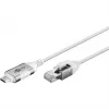 Goobay Ethernet-Cable USB-C 3.1 į RJ45 Slim 10 m - jungia maršrutizatorių, modemą arba (74391)