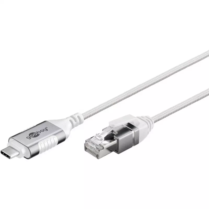 Goobay Ethernet-Cable USB-C 3.1 į RJ45 Slim 10 m - jungia maršrutizatorių, modemą arba (74391)