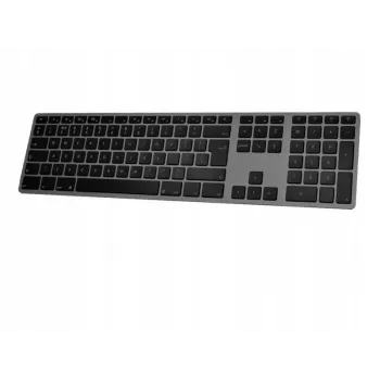 Belaidė klaviatūra Matias FK418BTLB-UK – aliumininė, su foniniu apšvietimu, Space Gray