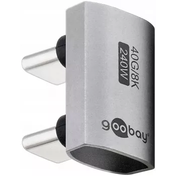 USB-C lizdo keitiklis Goobay 74446 sidabrinis, nikeliuoti/auksuoti kontaktai