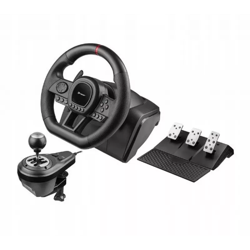 Tracer SimRacer Manual Gearbox 6in1 vairas su pedalais ir pavarų svirtimi, PC/PS4/PS3/Xbox One/Xbox 360/Switch