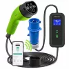 Qoltec Mobile EV automobilio įkroviklis reguliuojamas 2in1 Type2 | 7kW | 230V | CEE 3 kištukas | Wi-Fi | LCD | Nešiojamas | Wallbox | 5m