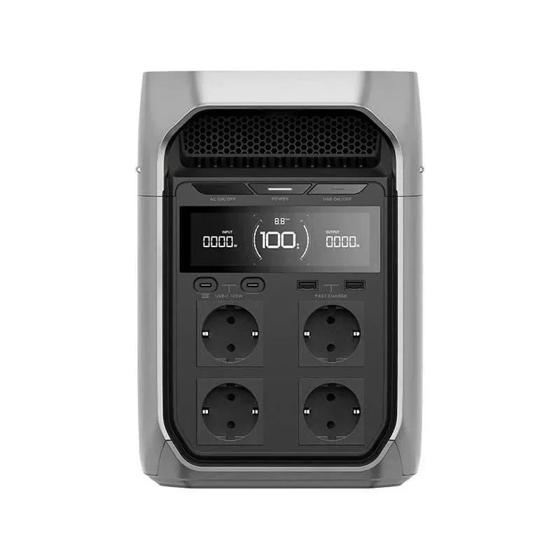 Nešiojama elektrinė stotelė EcoFlow DELTA 3 Plus — LiFePO4 1024 Wh, 1800 W, 4 AC lizdai, 12,5 kg