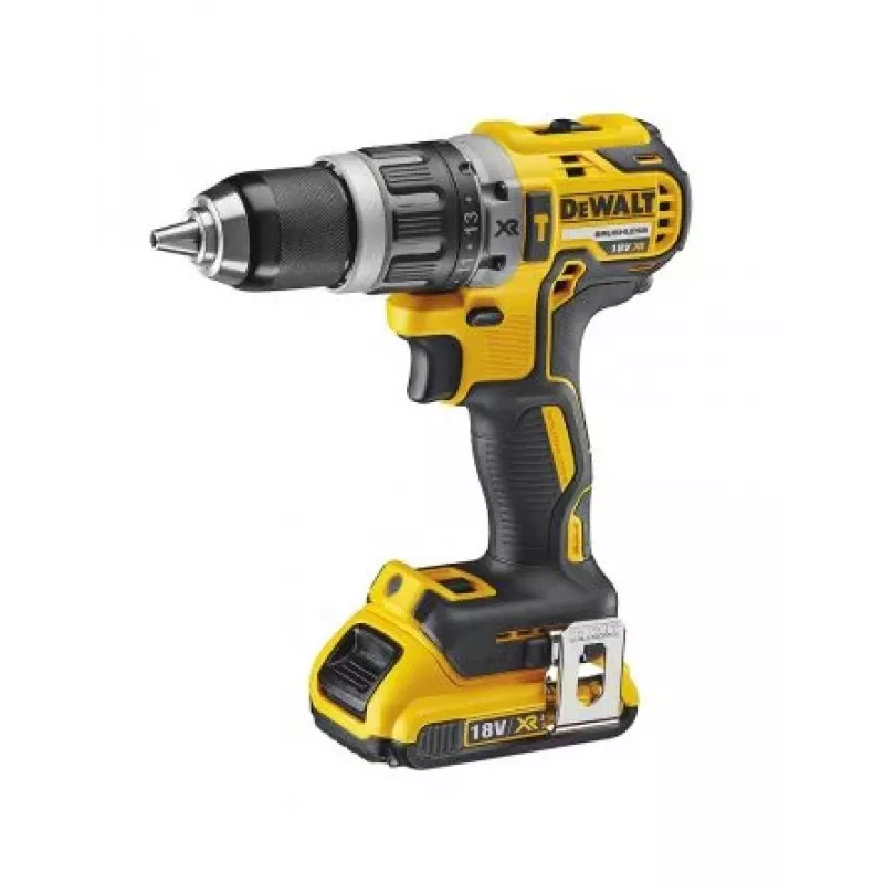 Akumuliatorinis gręžtuvas-suktuvas su smūgiu DeWalt DCD796D2-QW 18V Li-Ion, 2x2Ah, be raktelio 13 mm griebtuvas, 1,6 kg