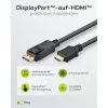 GOOBAY 64836 DisplayPort 1.2 į HDMI adapterio laidas 1.4 4K @ 30Hz / itin didelės spartos HDMI laidas / paauksuotomis jungtimis / nešiojamam kompiuteriui