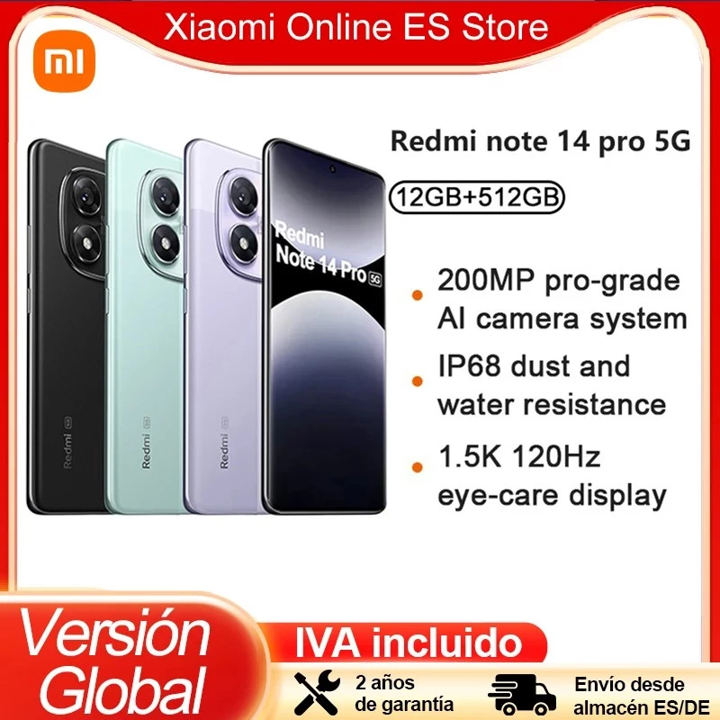 Xiaomi Redmi Note 14 Pro 5G 16,9 cm (6,67 inch) Dual SIM USB Type-C 12/512 GB 5110 mAh Juoda