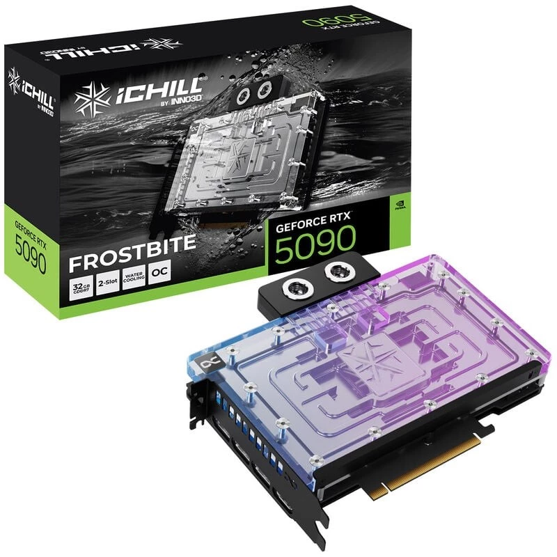 INNO3D GeForce RTX 5090 iCHILL Frostbite 32GB GDDR7 vaizdo plokštė
