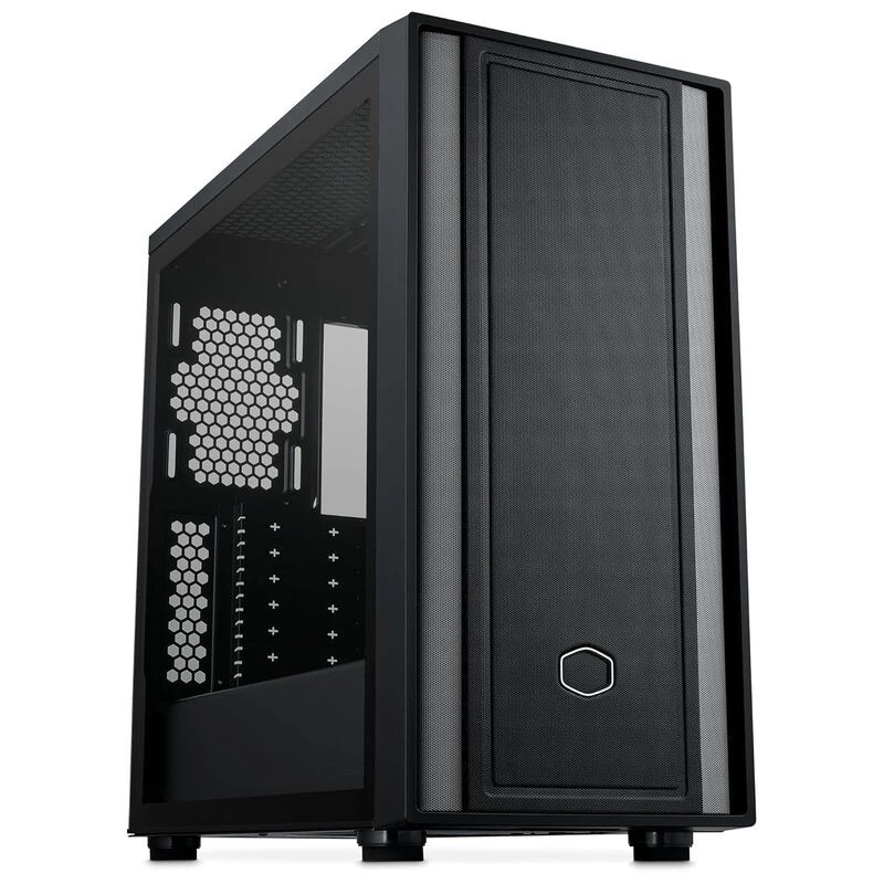 Cooler Master MasterBox 600 Lite PC korpusas, MIDI-Tower, E-ATX, grūdintas stiklas - juodas