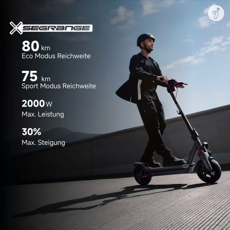 Klasikinis paspirtukas Segway Ninebot MAX G3 D juodas pilkas raudonas