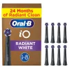 Oral-B IO Series Radiant White Black Originalūs šepetėlių antgaliai dantų balinimui 8 vnt.