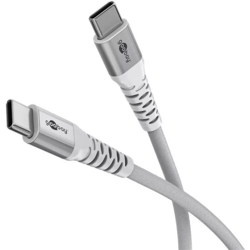 GOOBAY USB 2.0 pintas laidas, USB-C jungtis > USB-C jungtis (baltas, 1 m)