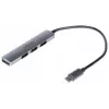 USB-C šakotuvas Unitek H1208B — 1x USB-A 5 Gbps, 3x USB-A 2.0, USB-C lizdas, aliumininis korpusas, 0,20 m kabelis
