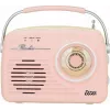 Retro stalinis radijas Eltra LUIZA RETRO SP-11 su MP3, USB ir SD kortele, rožinis