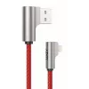 USB–Lightning laidas Aukey CB-AL01 Raudonas — Pintas nailoninis, Lightning jungtis Apple įrenginiams