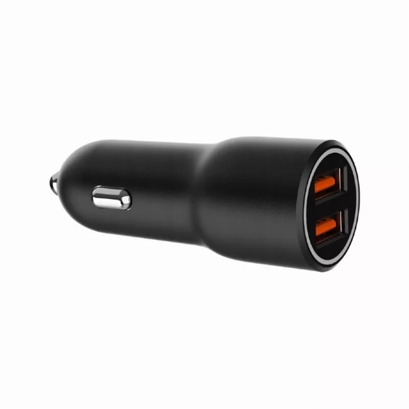 Automobilinis mobiliojo įrenginio įkroviklis Gembird TA-UC-A2QC36-CAR-01, 36 W, 12–24 V, cigaretinio žiebtuvėlio lizdui, juodas