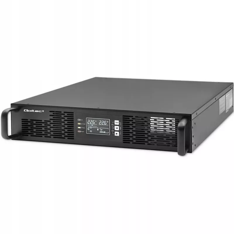 Qoltec 52285 nepertraukiamo maitinimo šaltinis (UPS) Dvigubos konversijos (Online) 1 kVA 1000 W 2 AC išėjimai