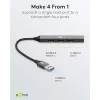 Goobay USB Hub 74456 USB-A 4 prievadai 5000 Mbit/s Šviesiai pilka