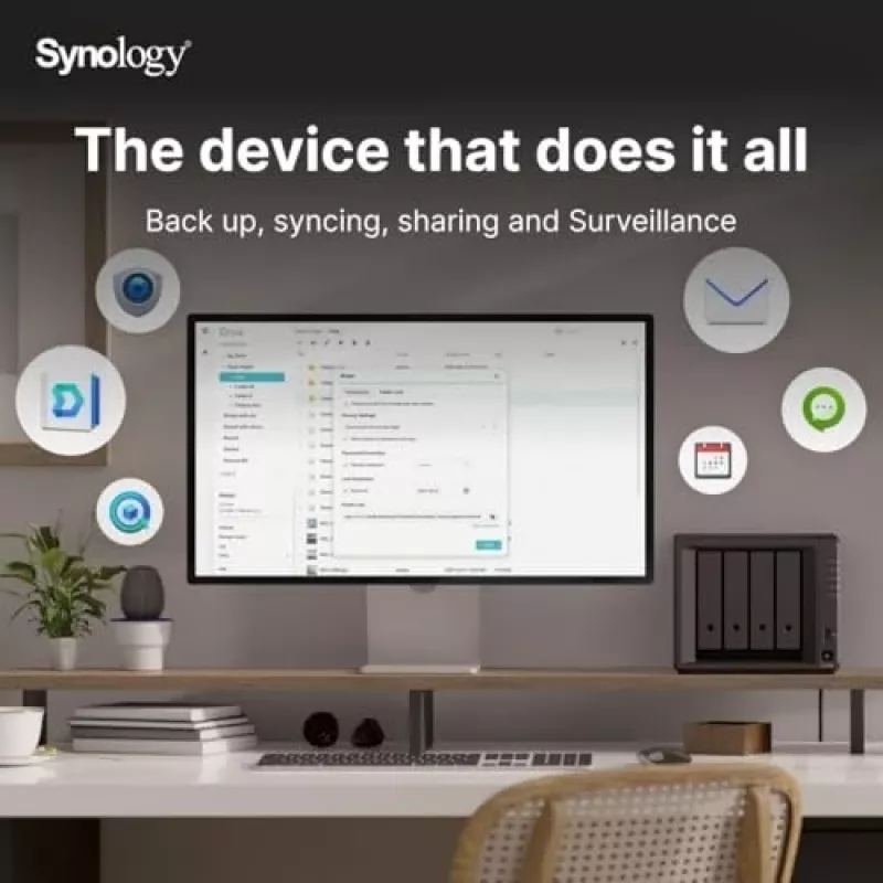 Synology DiskStation DS925+ NAS / saugojimo serveris Ryzen Embedded V1500B 4 GB DDR4 0 TB Juoda