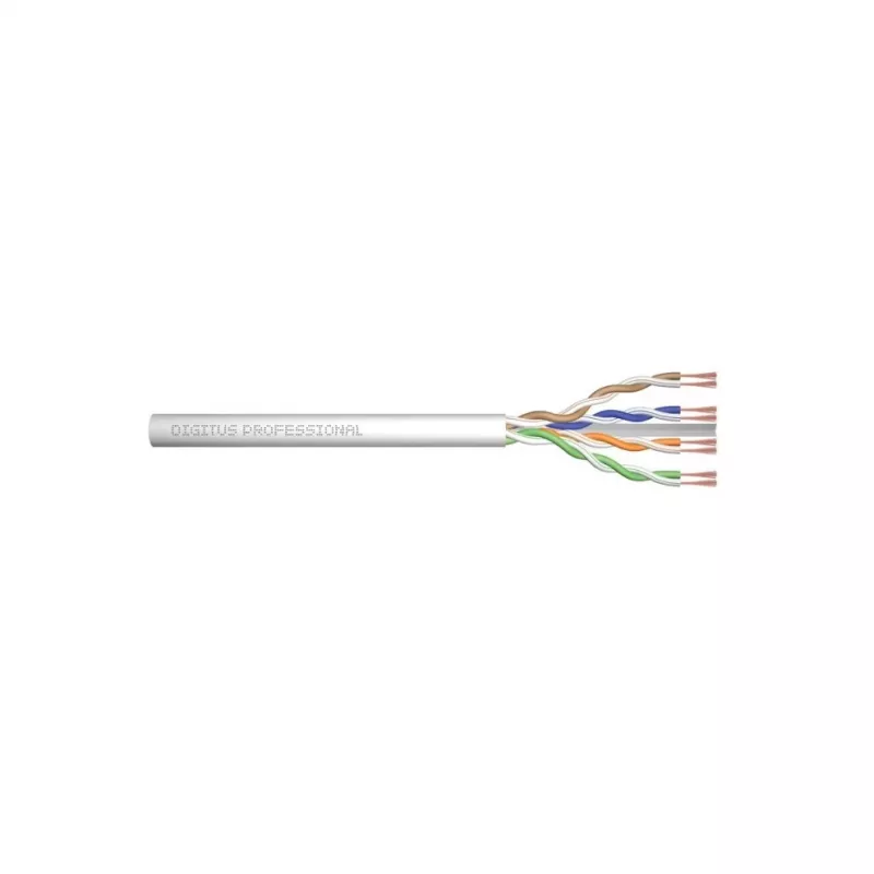 Tinklo kabelis Digitus CAT 6 U/UTP vytos poros pataisas žalias 100m