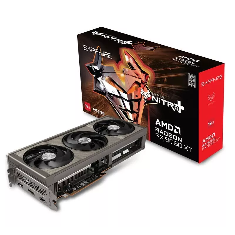 Vaizdo plokštė Sapphire NITRO+ Radeon RX 9060 XT — 8 GB GDDR6, 128 bitų, PCIe x16 5.0