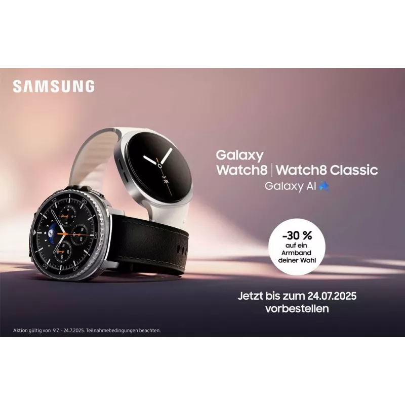 Samsung Galaxy Watch8 LTE 44 mm išmanusis laikrodis, grafito atspalvio
