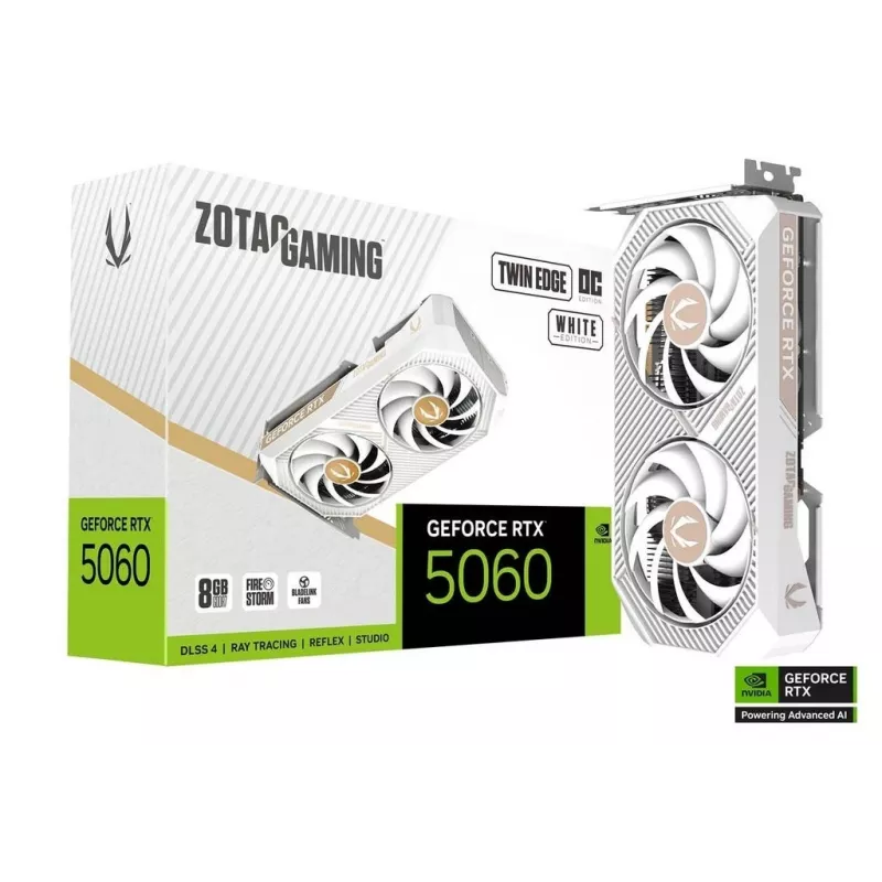 Vaizdo plokštė Zotac GAMING GeForce RTX 5060 Twin Edge OC White Edition 8 GB GDDR7