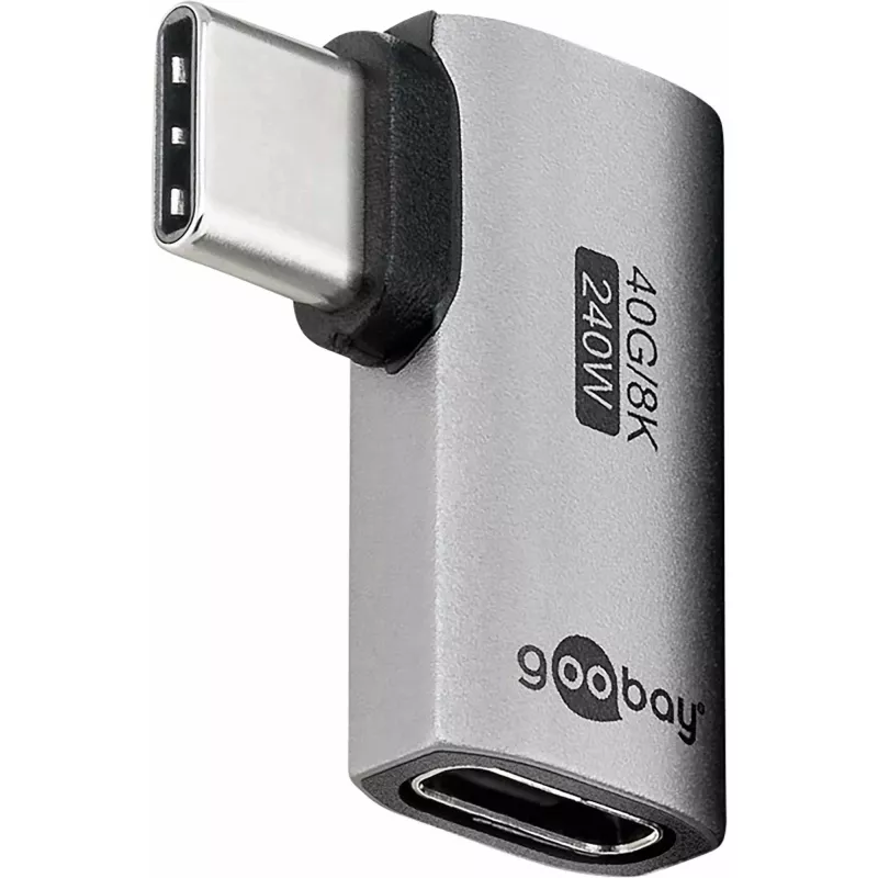 Goobay USB-C adapter horizontalus 90° USB4 - Kištukas> Lizdas (74441)