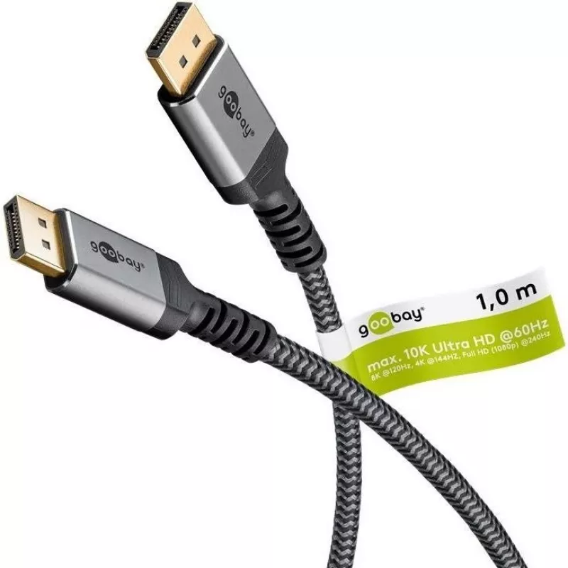 Goobay 75684 - DisplayPort 2.x kabelis 16K 60 Hz - Kabelis - Skaitmeninis/Displėjus/Video (75684)