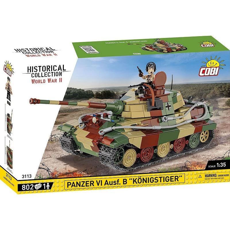 Statybinis rinkinys COBI Panzer VI Ausf. B Königstiger 802 detalės