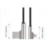 AUKEY CB-AL01 USB–Lightning kabelis, juodas, nailoninis, 2 m, 90° jungtys