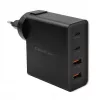 Qoltec GaN POWER PRO Įkroviklis | 2xUSB-C | 2xUSB | 130W | 5-20V | 1,5-5A | XP | Juoda