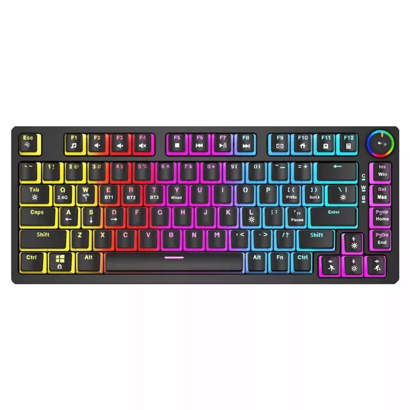 Belaidė mechaninė klaviatūra Savio SAVGK-PHENIX YELLOW PUDDING, Gateron Yellow Pro, 75 %, geltona, USB