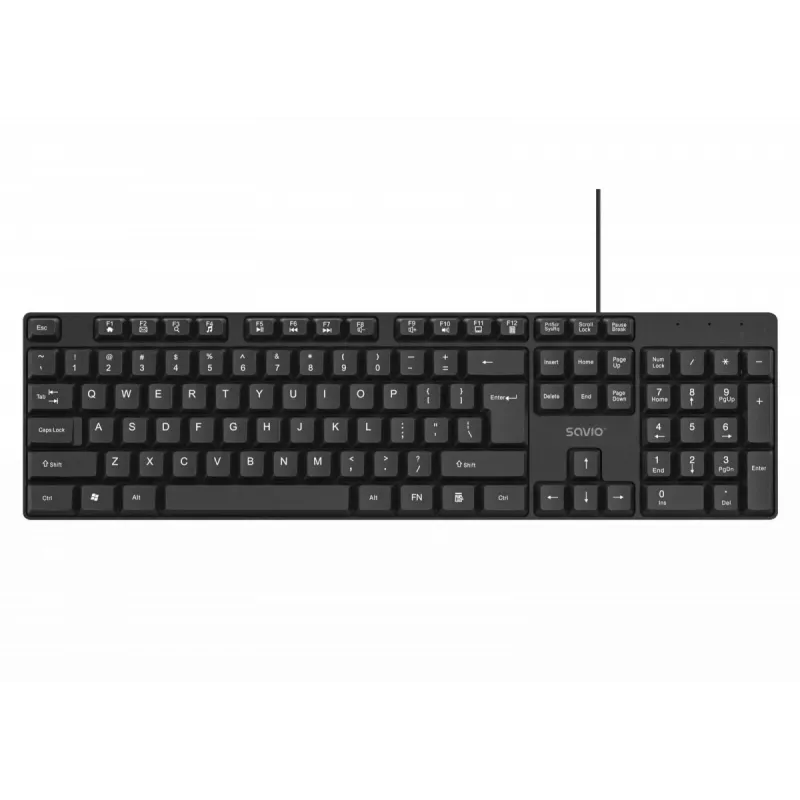 Savio KB-01 klaviatūra Home/Office USB QWERTY US English juoda