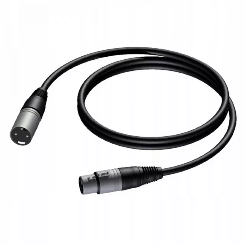Procab XLR (vyriškas) į XLR (moteriškas) kabelis 1,5 m – subalansuotas mikrofoninis/garso kabelis