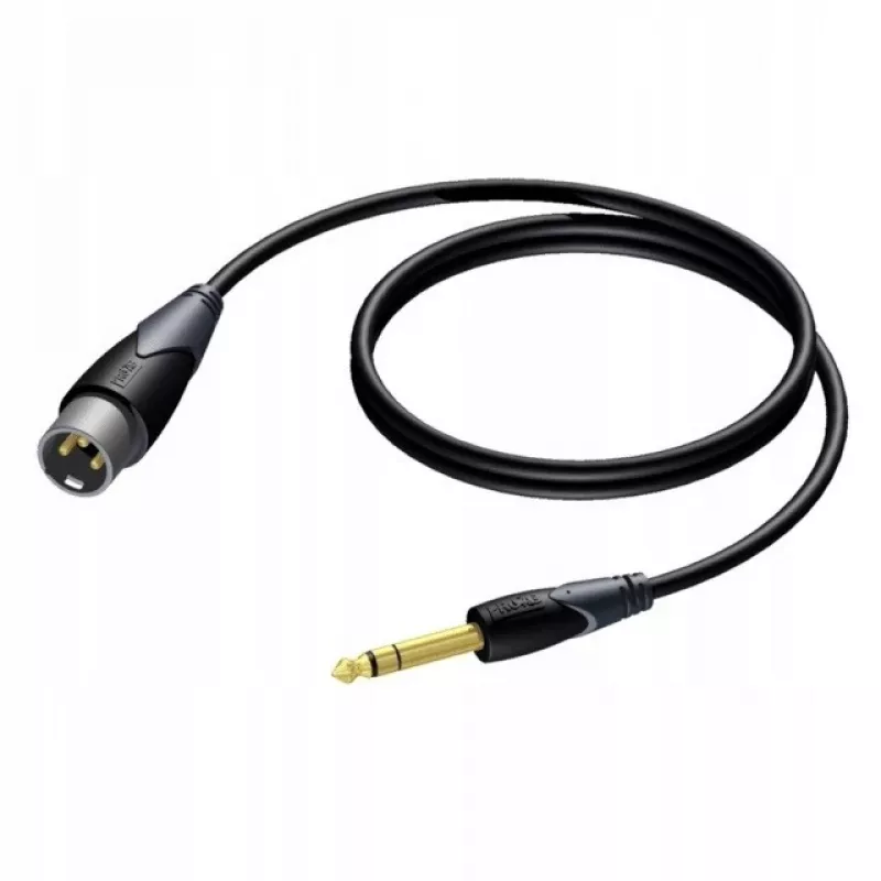 Procab XLR vyriškas į 6,3 mm (1/4 colio) jack vyrišką stereo kabelį 1,5 m