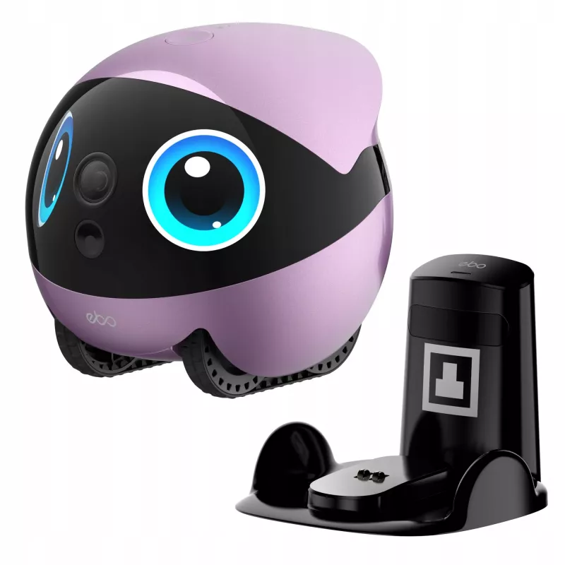 EnaBot Ebo Air 2 Plus namų mobilus stebėjimo robotas su AI kamera violetinis